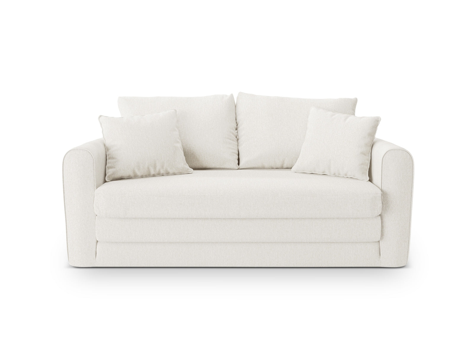 Lido Sofa mit Schlaffunktion 2 Sitzer in White-Solid präsentiert im Onlineshop von KAQTU Design AG. Bettsofa ist von Micadoni
