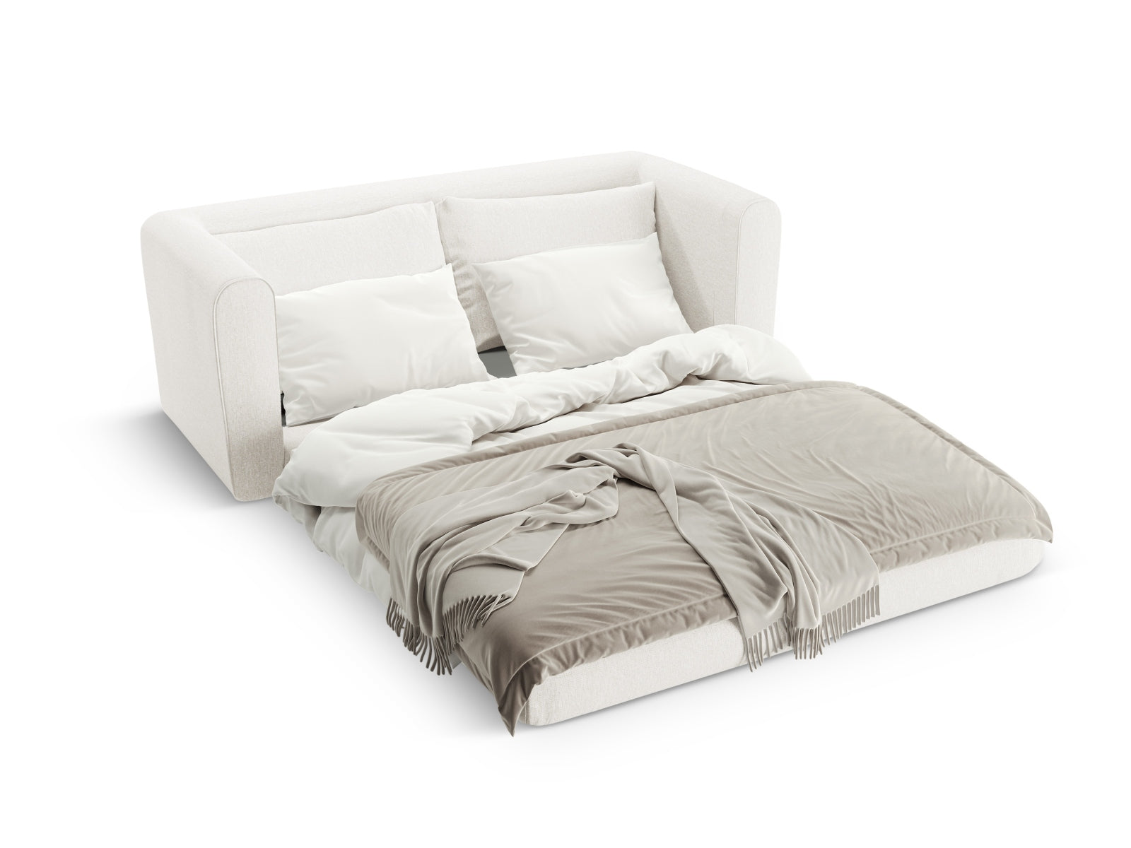 Lido Sofa mit Schlaffunktion 2 Sitzer in White-Solid präsentiert im Onlineshop von KAQTU Design AG. Bettsofa ist von Micadoni