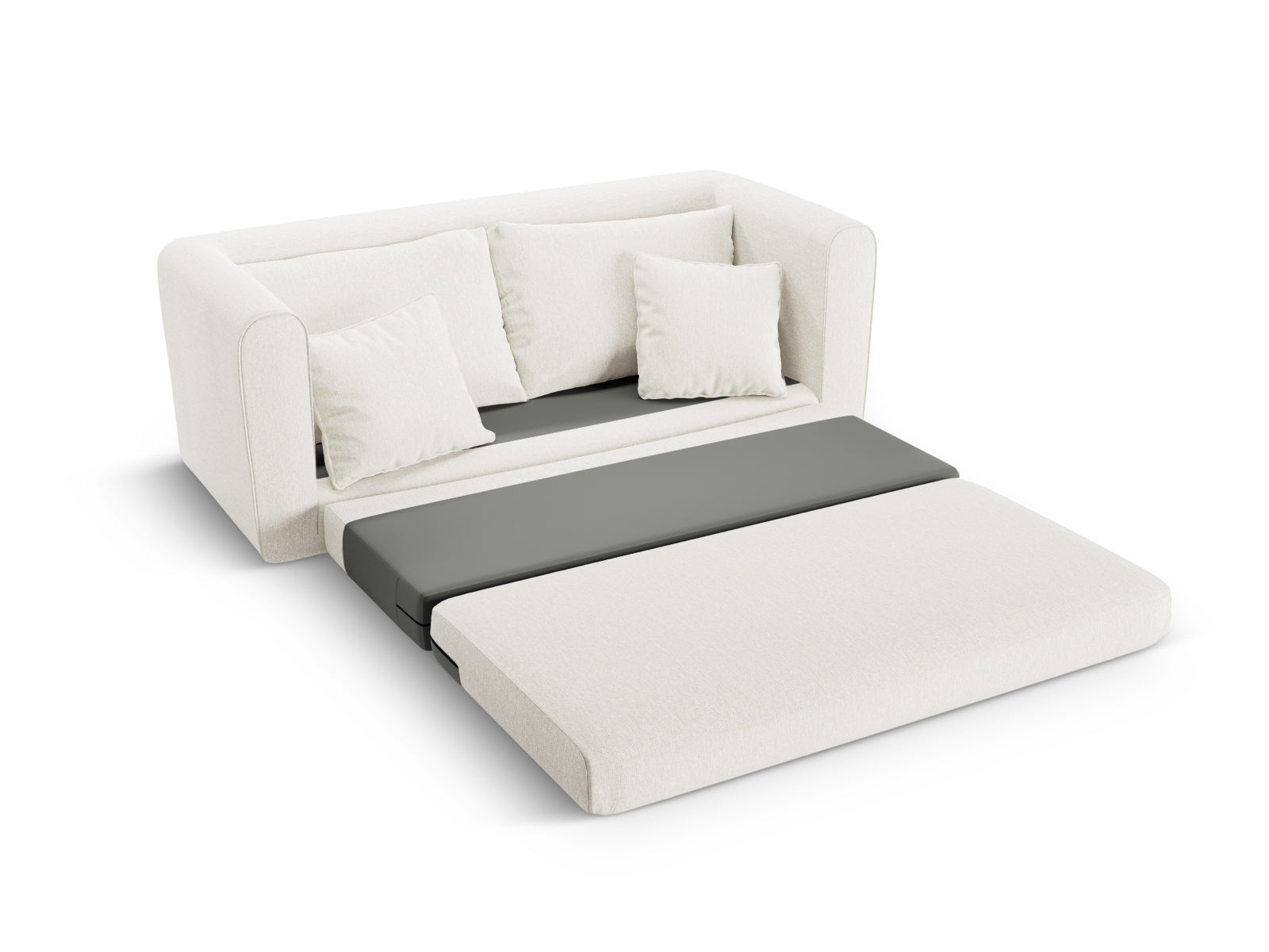 Lido Sofa mit Schlaffunktion 2 Sitzer in White-Solid präsentiert im Onlineshop von KAQTU Design AG. Bettsofa ist von Micadoni