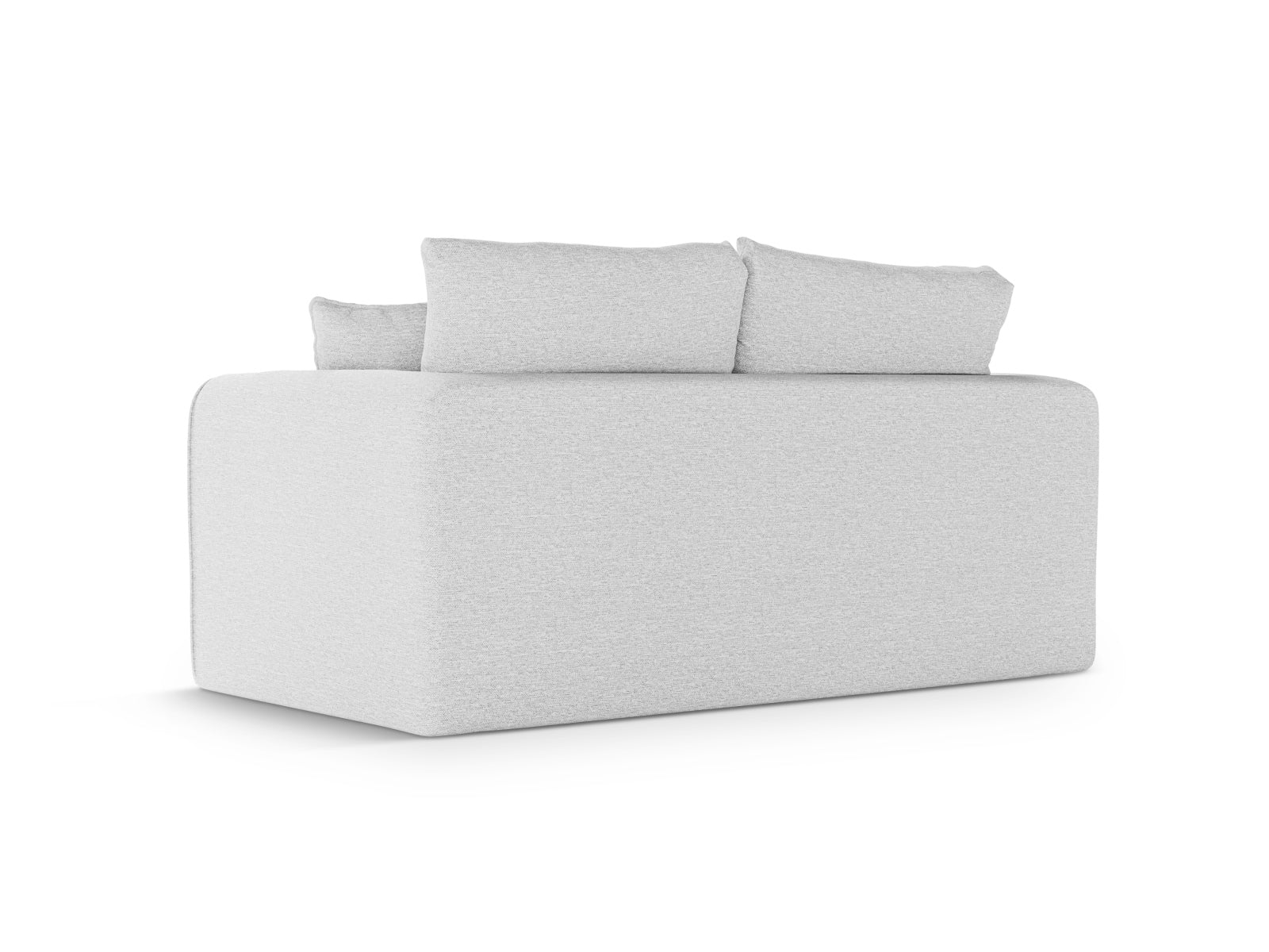 Modernes Lido 2-Sitzer Sofa mit Schlaffunktion in hellem Grau, ideal für kleine Räume und vielseitige Nutzung als Schlafsofa.