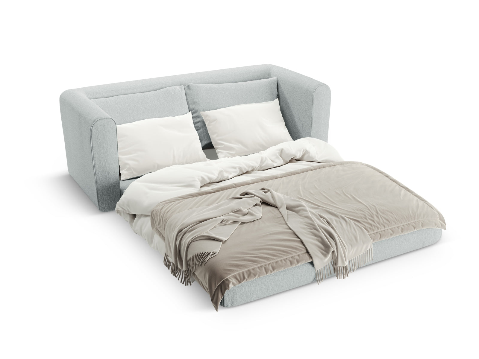 Lido Sofa mit Schlaffunktion 2 Sitzer in Mint-Solid präsentiert im Onlineshop von KAQTU Design AG. Bettsofa ist von Micadoni