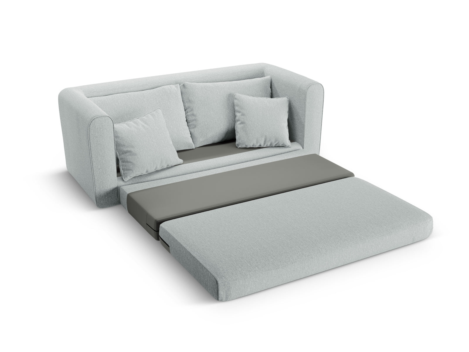Elegantes Lido 2-Sitzer Sofa in sanftem Mintgrün, ideal für kleine Räume und als komfortables Schlafsofa für Übernachtungsgäste.