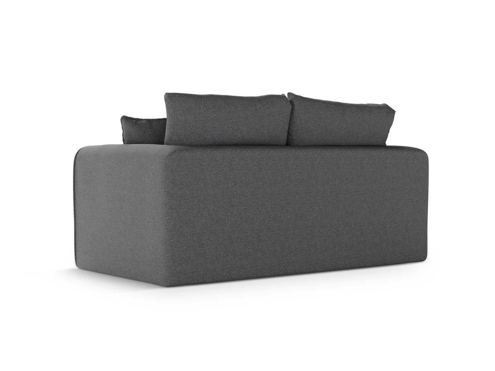 Lido Sofa mit Schlaffunktion 2 Sitzer in Dark Grey-Solid präsentiert im Onlineshop von KAQTU Design AG. Bettsofa ist von Micadoni