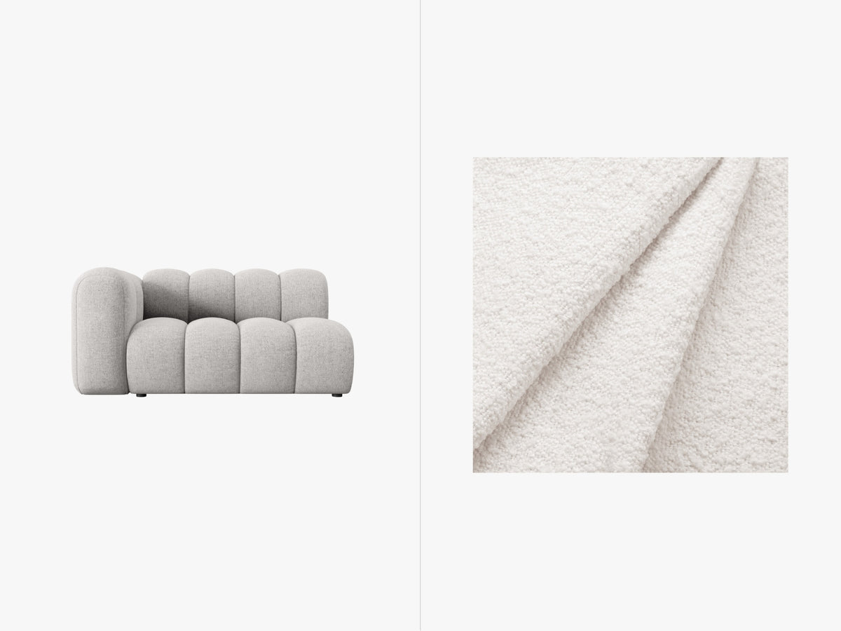Lupine Boucle Modular Sofa links 2 Sitzer in White-Baloo präsentiert im Onlineshop von KAQTU Design AG. Modulares Sofa ist von Micadoni