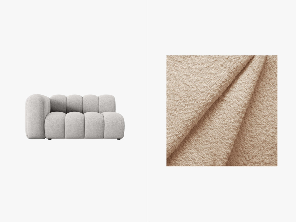 Lupine Boucle Modular Sofa links 2 Sitzer in Beige-Baloo präsentiert im Onlineshop von KAQTU Design AG. Modulares Sofa ist von Micadoni