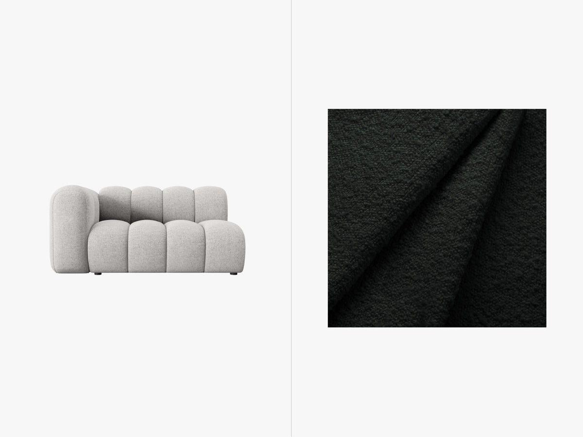 Lupine Boucle Modular Sofa links 2 Sitzer in Black-Baloo präsentiert im Onlineshop von KAQTU Design AG. Modulares Sofa ist von Micadoni