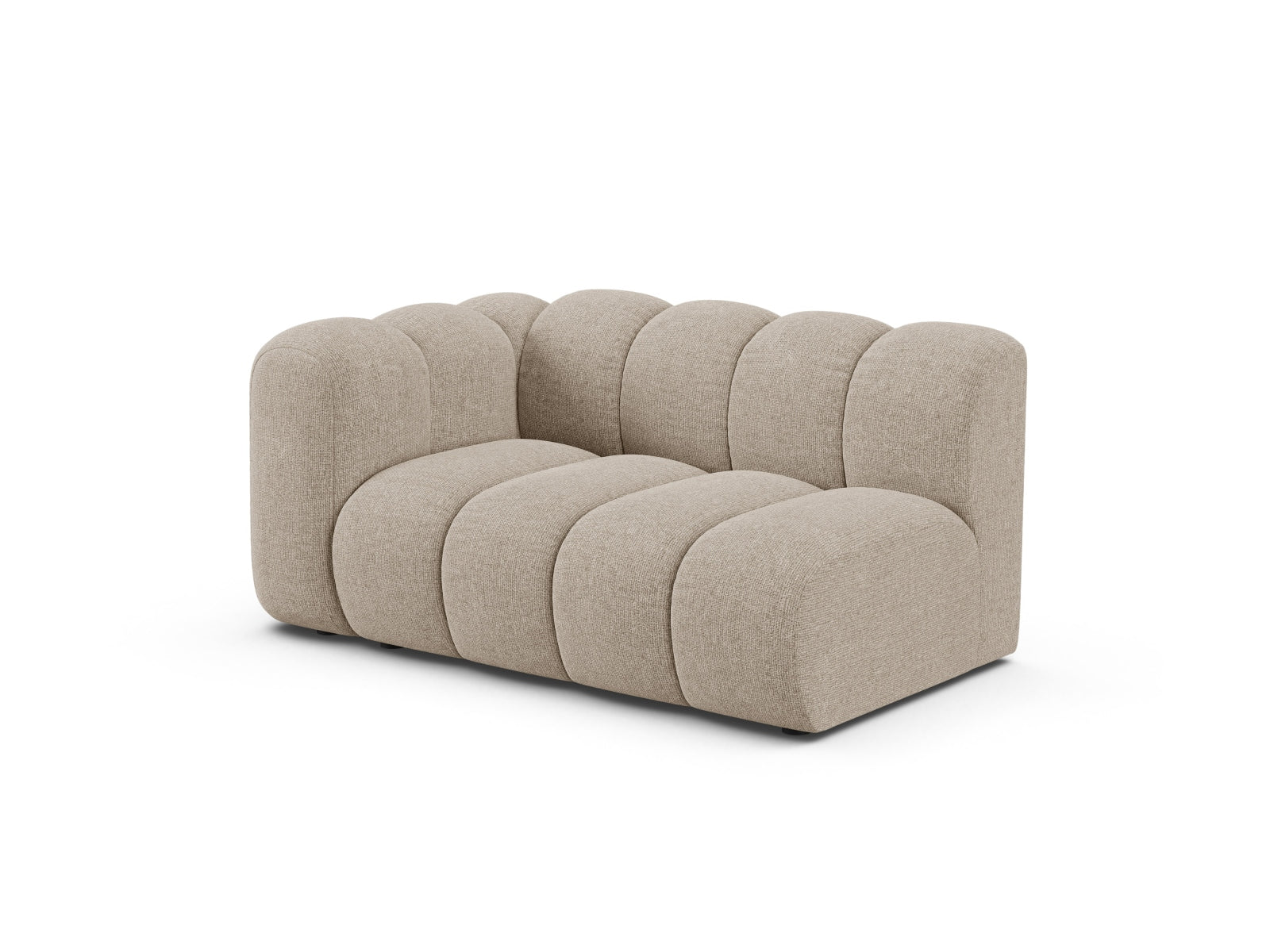 Elegantes, modulares 2-Sitzer Sofa Lupine in Dunkelbeige, ideal für stilvolle Wohnräume, präsentiert von Micadoni.