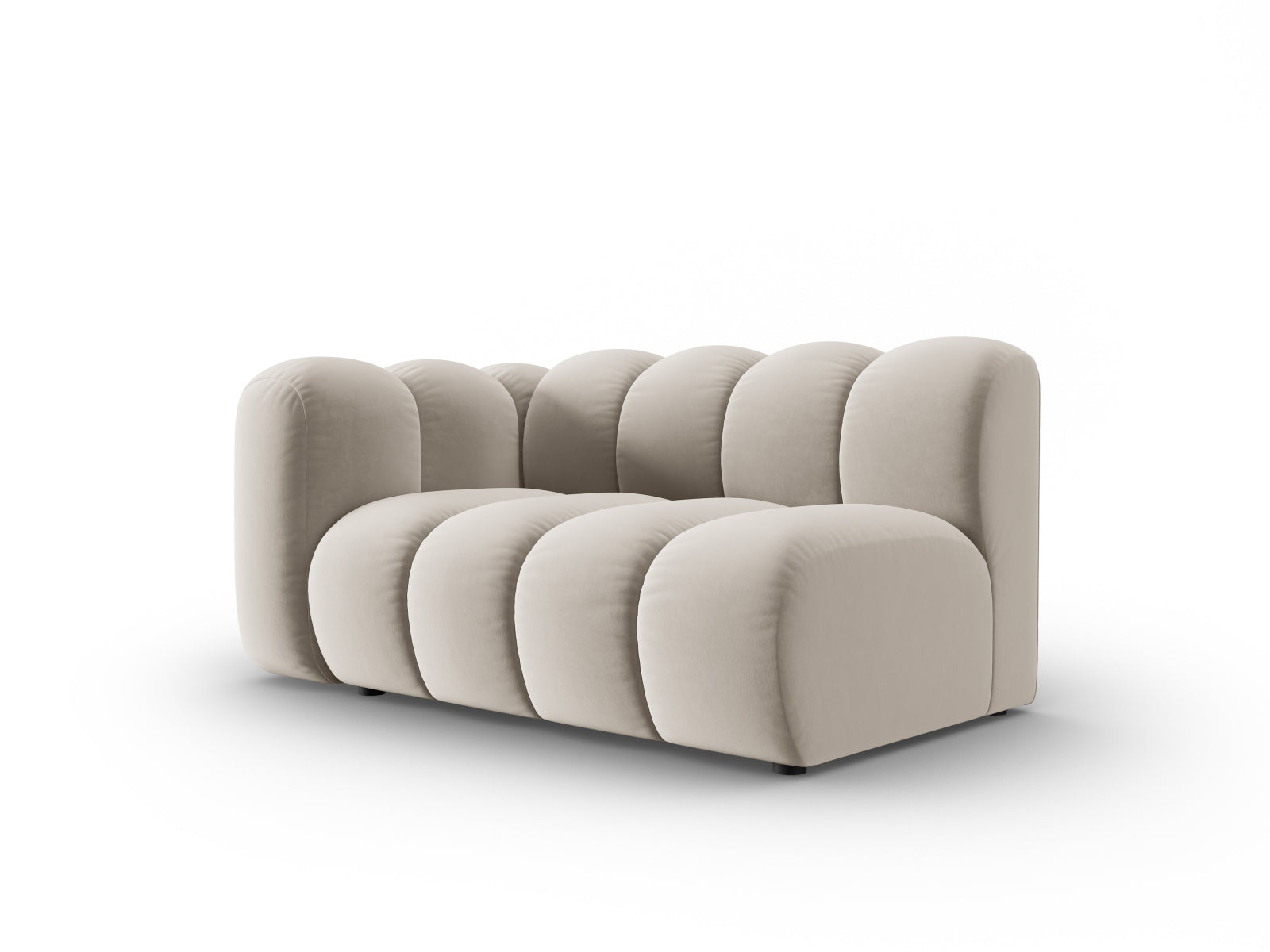 Erleben Sie das Lupine Velour links Modular Sofa 2 Sitzer von Micadoni: elegantes Design, hervorragender Komfort und flexible Gestaltungsmöglichkeiten für Ihr Wohnambiente.