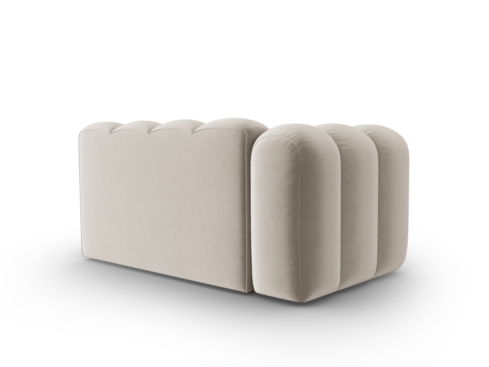 Lupine Velour links Modular Sofa 2 Sitzer in Beige-Salvador präsentiert im Onlineshop von KAQTU Design AG. Modulares Sofa ist von Micadoni