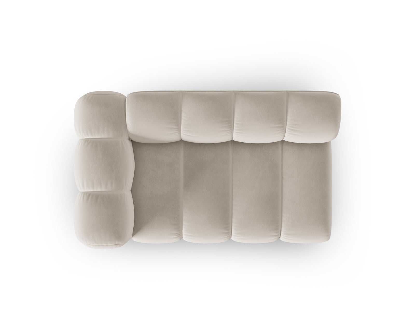 Lupine Velour links Modular Sofa 2 Sitzer in Beige-Salvador präsentiert im Onlineshop von KAQTU Design AG. Modulares Sofa ist von Micadoni