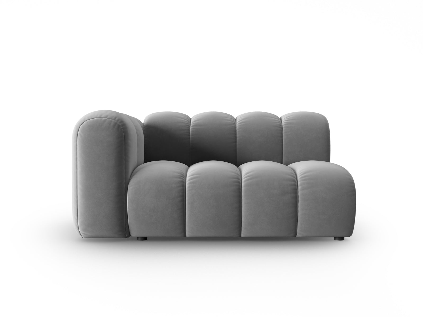 Lupine Velour links Modular Sofa 2 Sitzer in Grey präsentiert im Onlineshop von KAQTU Design AG. Modulares Sofa ist von Micadoni