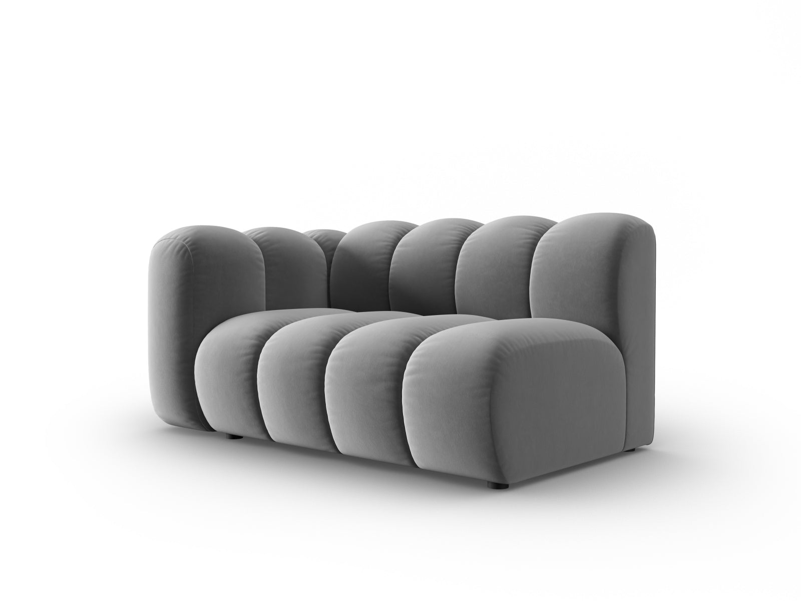 Lupine Velour links Modular Sofa 2 Sitzer in Grey-Salvador präsentiert im Onlineshop von KAQTU Design AG. Modulares Sofa ist von Micadoni