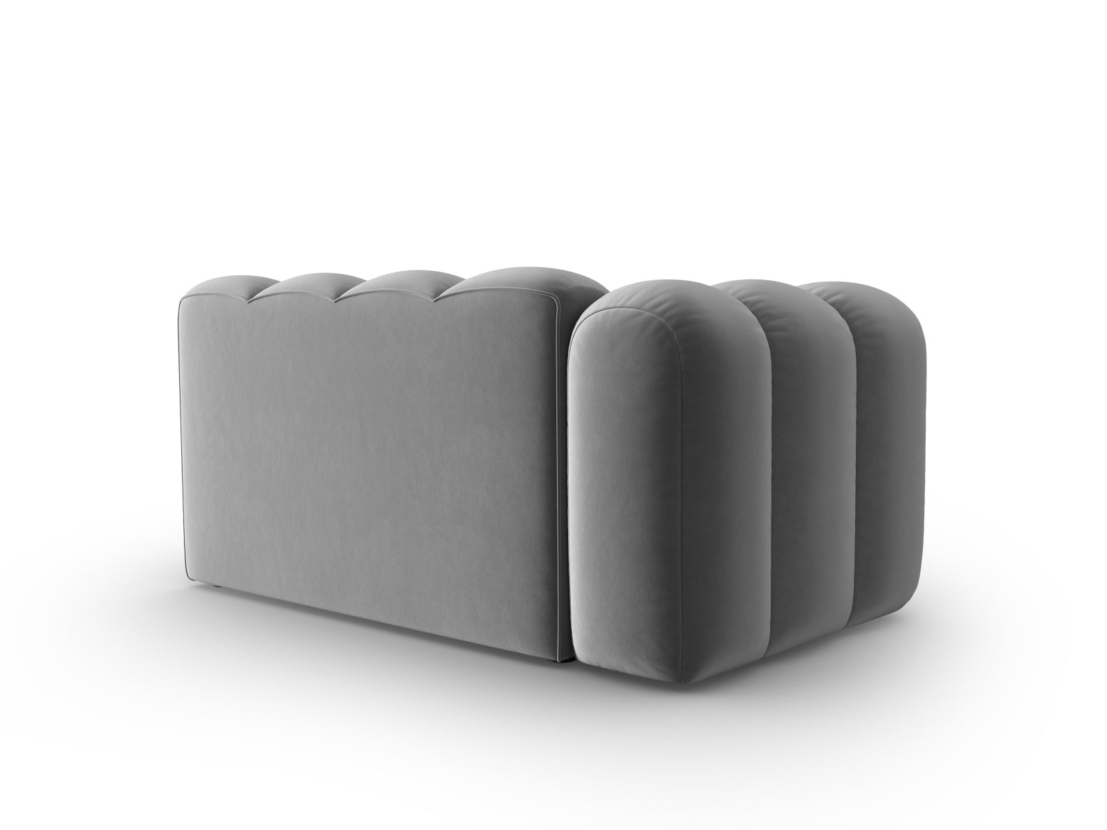Lupine Velour links Modular Sofa 2 Sitzer in Grey-Salvador präsentiert im Onlineshop von KAQTU Design AG. Modulares Sofa ist von Micadoni