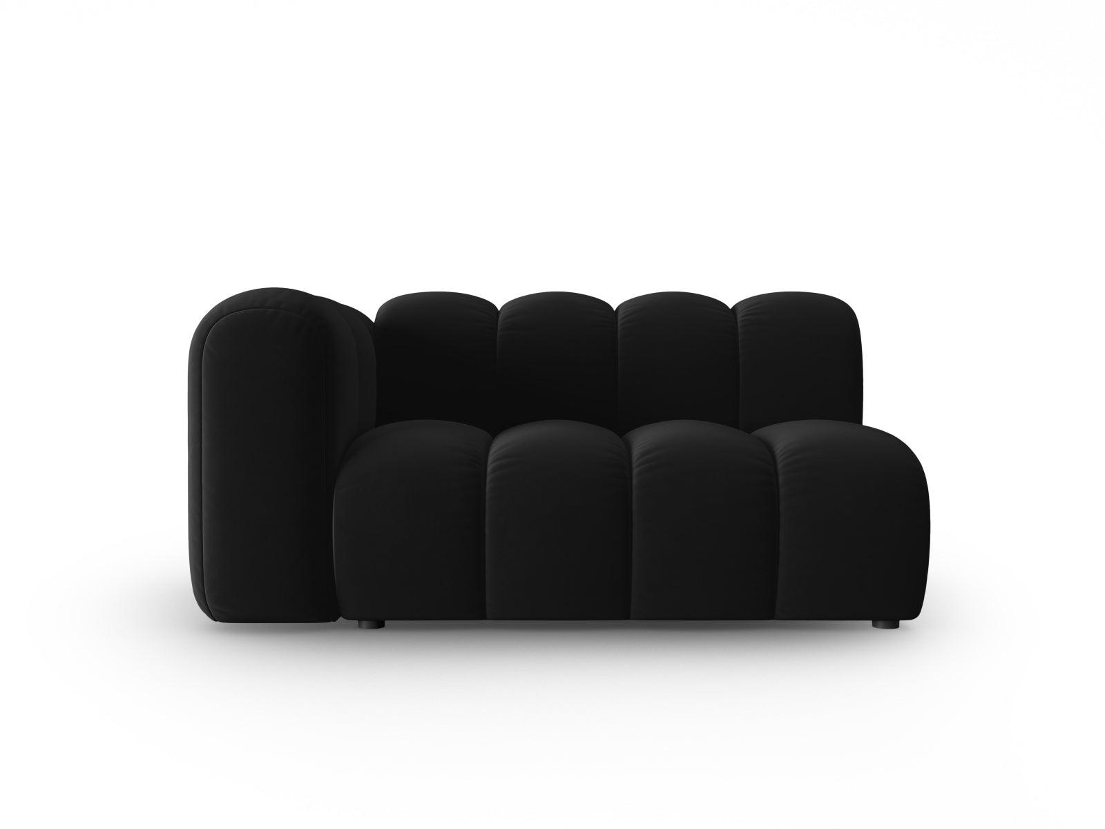Lupine Velour links Modular Sofa 2 Sitzer in Black präsentiert im Onlineshop von KAQTU Design AG. Modulares Sofa ist von Micadoni