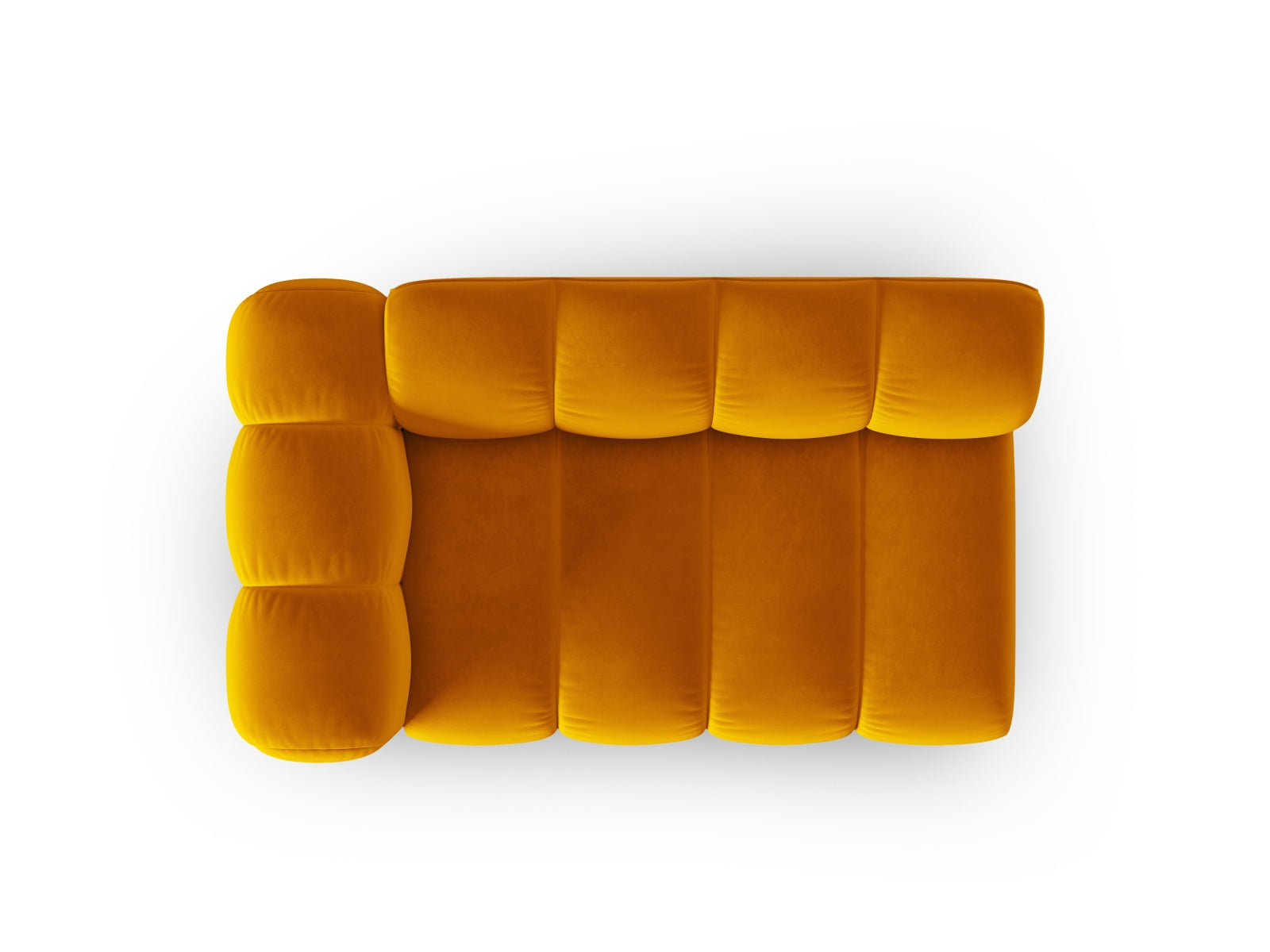 Lupine Velour links Modular Sofa 2 Sitzer in Yellow-Salvador präsentiert im Onlineshop von KAQTU Design AG. Modulares Sofa ist von Micadoni