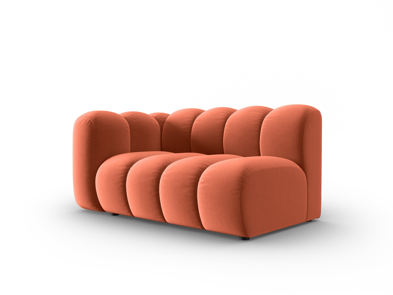 Lupine Velour links Modular Sofa 2 Sitzer in Coral-Salvador präsentiert im Onlineshop von KAQTU Design AG. Modulares Sofa ist von Micadoni