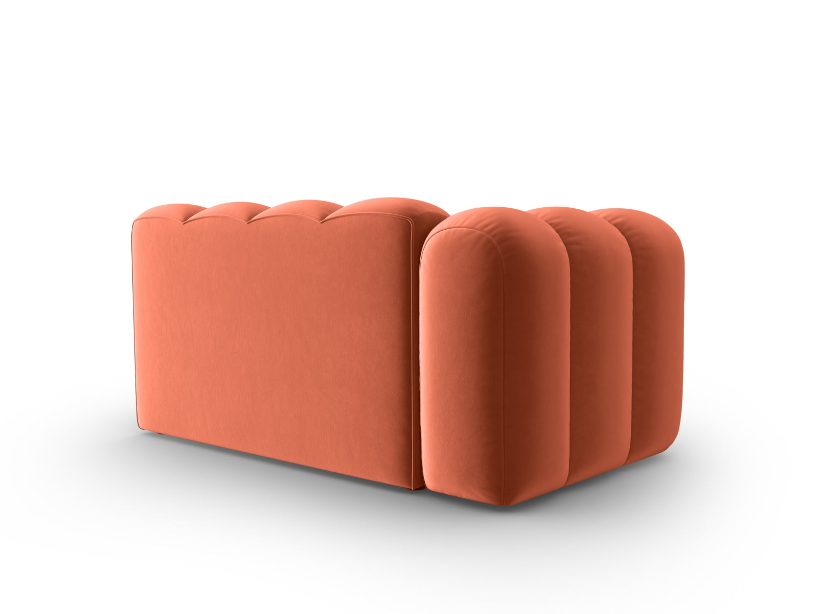 Lupine Velour links Modular Sofa 2 Sitzer in Coral-Salvador präsentiert im Onlineshop von KAQTU Design AG. Modulares Sofa ist von Micadoni