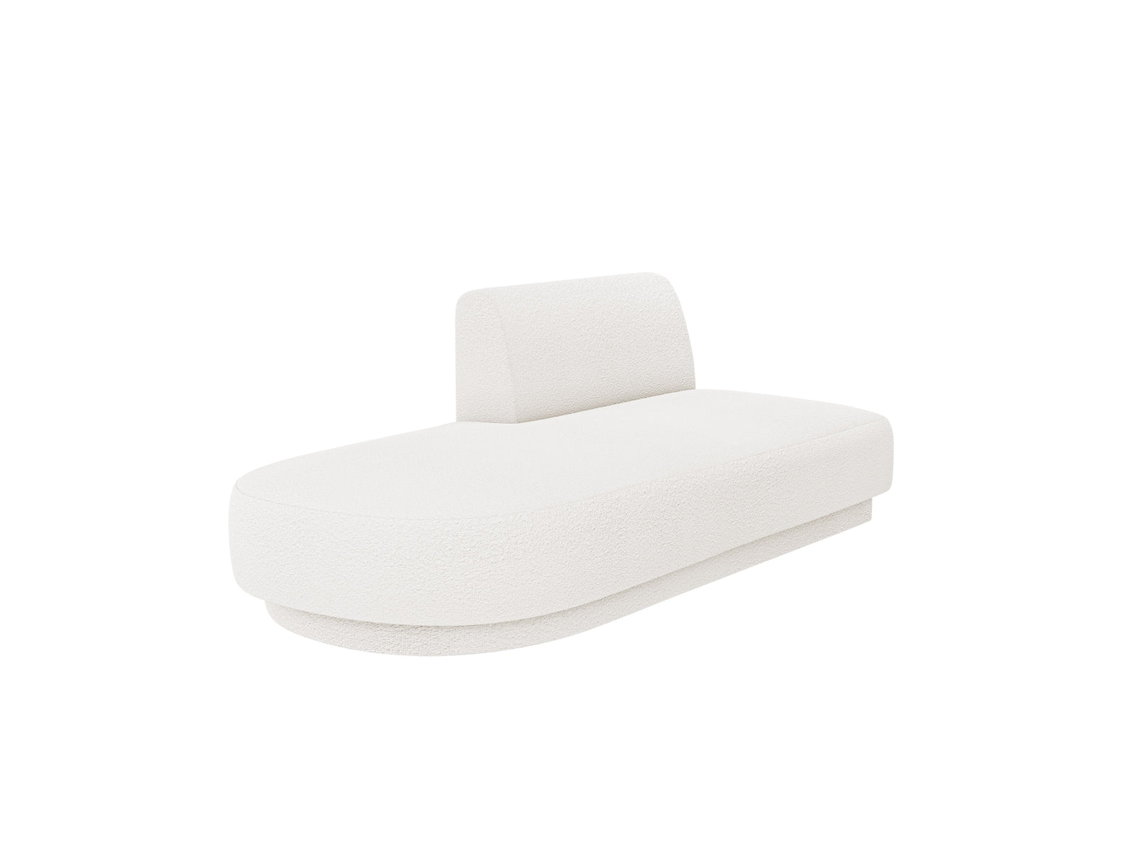 Miley Sitting Module Open links 2 Sitzer in White präsentiert im Onlineshop von KAQTU Design AG. Modulares Sofa ist von Micadoni
