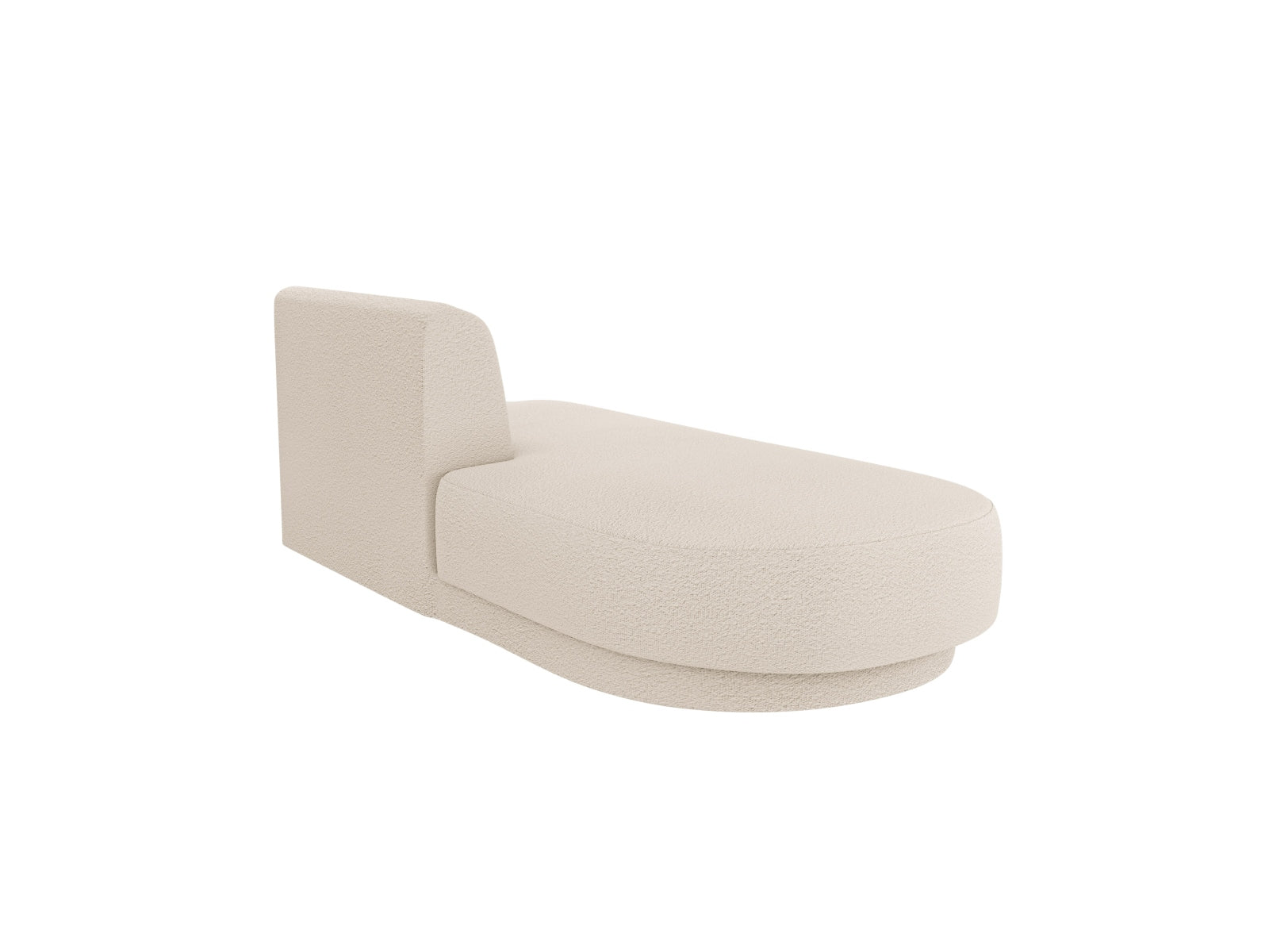 Beige Miley Sitting Module mit offener Links-Option, modernes 2-Sitzer Sofa von Micadoni, ideal für gemütliche und stilvolle Wohnambiente.