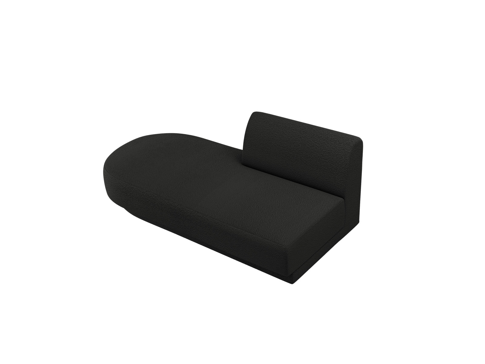 Elegantes Miley Sitting Module Open links 2 Sitzer in stilvollem Schwarz-Baloo, ideal für moderne Wohnräume. Perfekt für individuelles Sofa-Design.