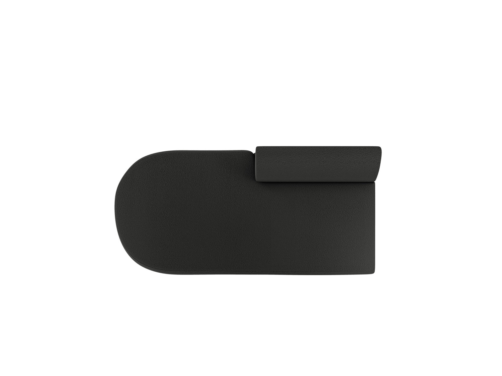 Modulares Miley Sitting Module Open links 2 Sitzer in edlem Schwarz-Baloo, vielseitig einsetzbar und ideal für kreative Raumgestaltungen.