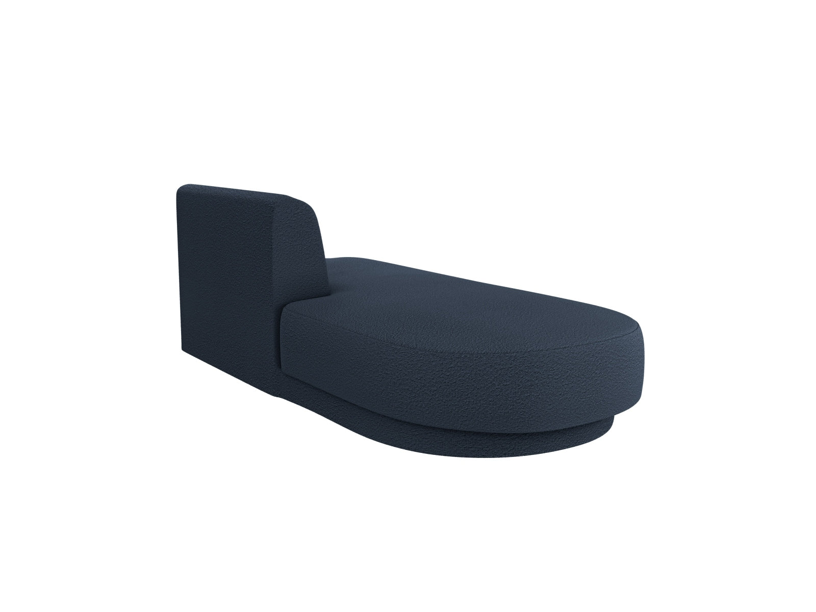 Elegantes Miley 2-Sitzer-Modul mit offener Links-Option in stilvollem Blau, ideal für individuelle Wohnkonzepte und entspannte Atmosphäre.