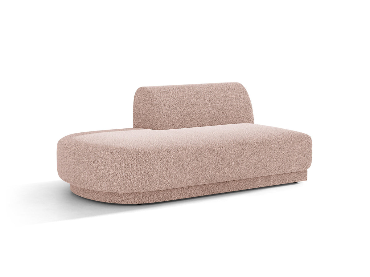 Modulares Sofa Miley von Micadoni, offener Zweisitzer links in Dunkelbeige mit Bluvel-Stoffbezug und schwarzen Kunststoffbeinen.