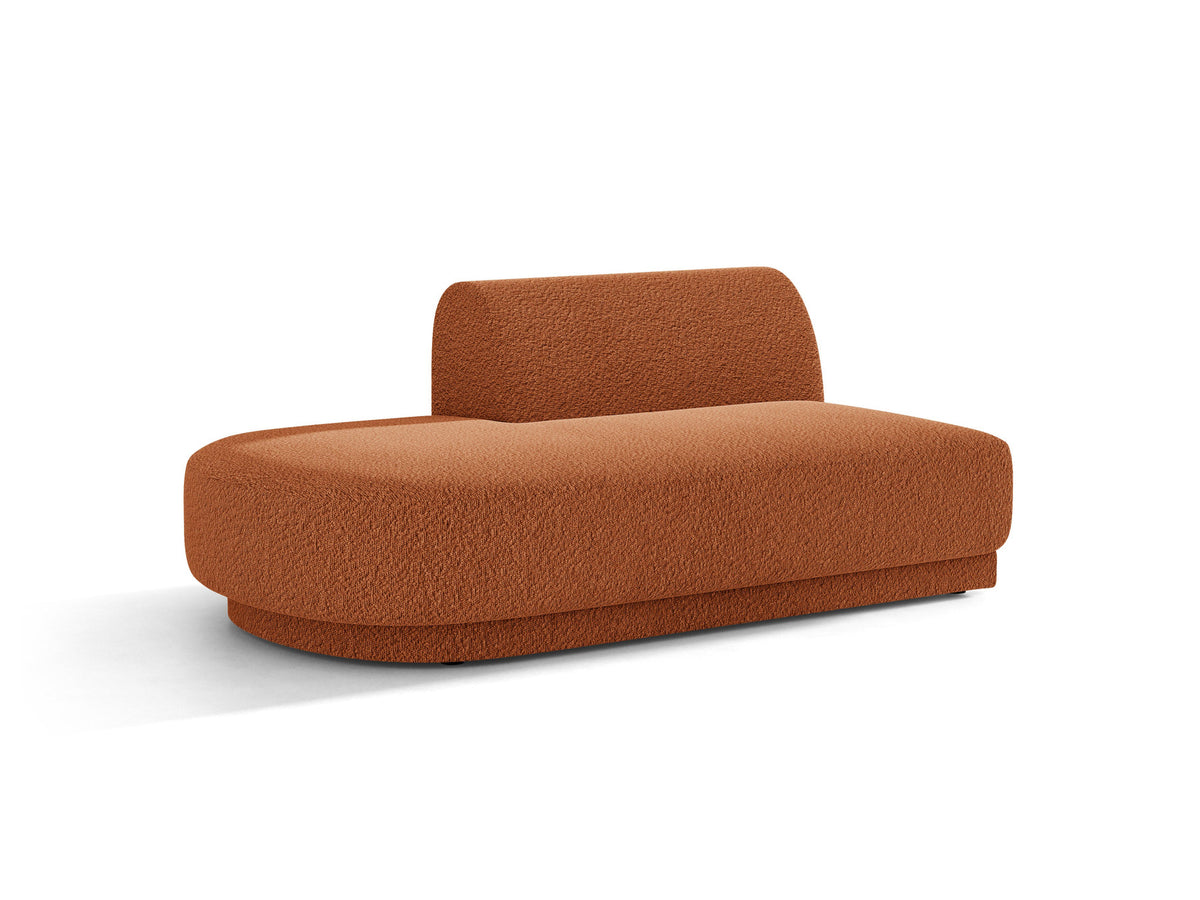 Modulares Sofa Miley von Micadoni, offener Zweisitzer links in Dunkelbeige mit Bluvel-Stoffbezug und schwarzen Kunststoffbeinen.