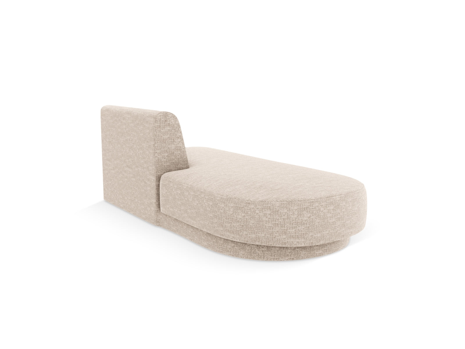 Beige Miley Sitting Module Open links 2 Sitzer von Micadoni, stilvolles modulares Sofa für modernes Wohnen, ideal für gemütliche Sitzgelegenheiten.