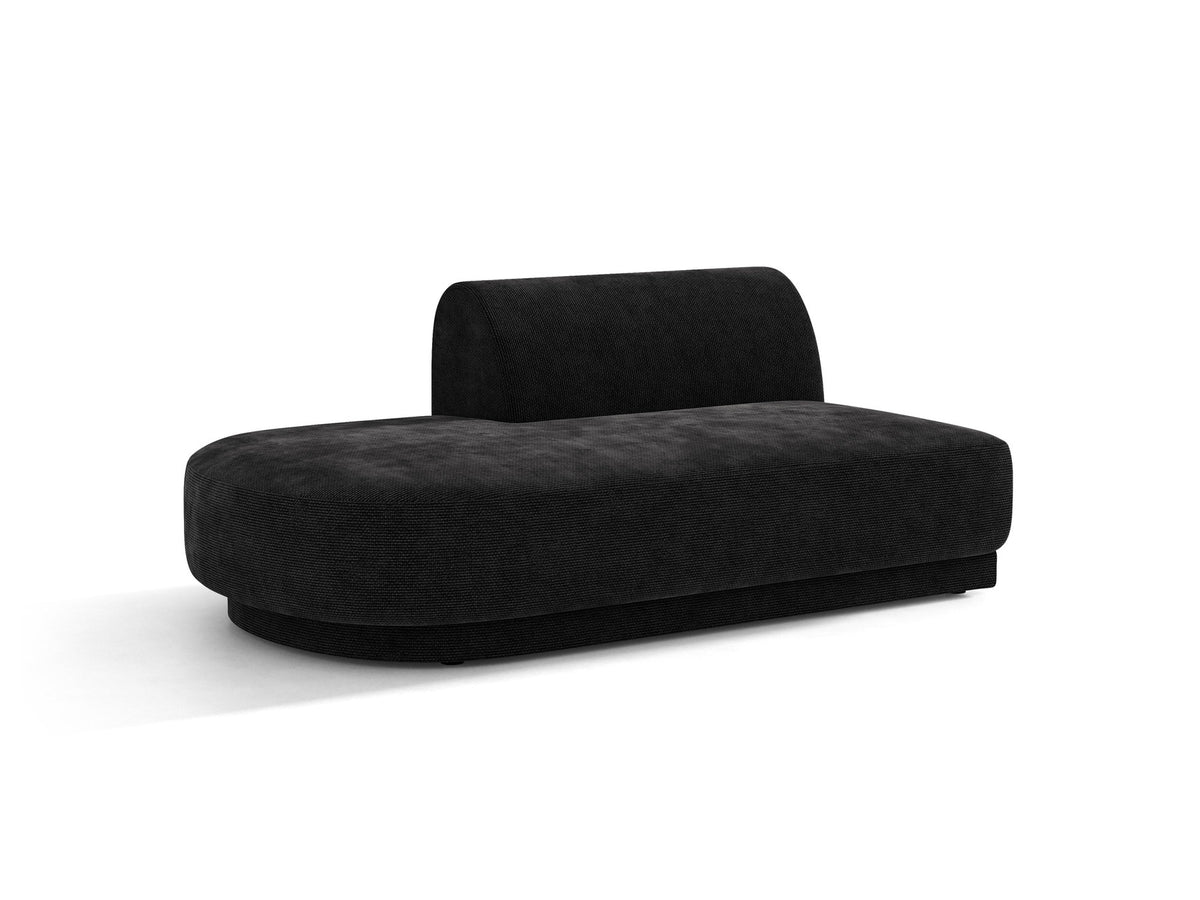 Miley Sitting Module Open links 2 Sitzer in Black-Haga präsentiert im Onlineshop von KAQTU Design AG. Modulares Sofa ist von Micadoni