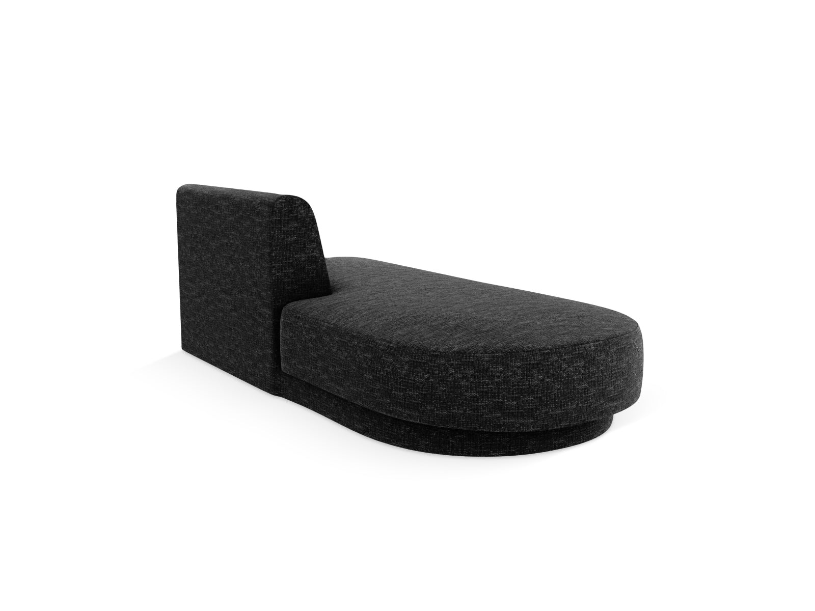 Elegantes Miley Sitting Module Open links 2 Sitzer in Schwarz-Haga, ideal für stilvolle Wohnräume. Modulares Sofa von Micadoni.