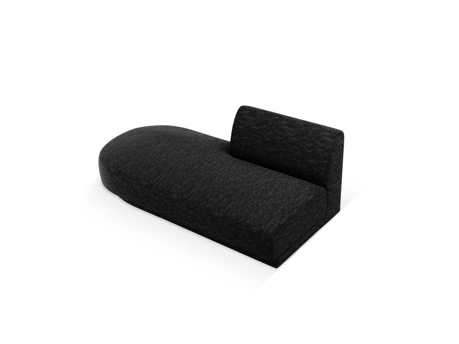 Modernes Miley Sitting Module Open links 2 Sitzer in Schwarz-Haga, perfekt für kreative Raumgestaltungen und gemütliche Sitzgelegenheiten.