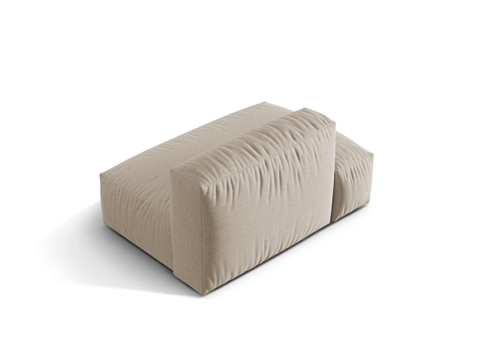 Modernes 2-Sitzer Sofa Martina in hellem Beige, linksseitig, perfekt für gemütliche und stilvolle Wohnbereiche, erhältlich bei KAQTU.