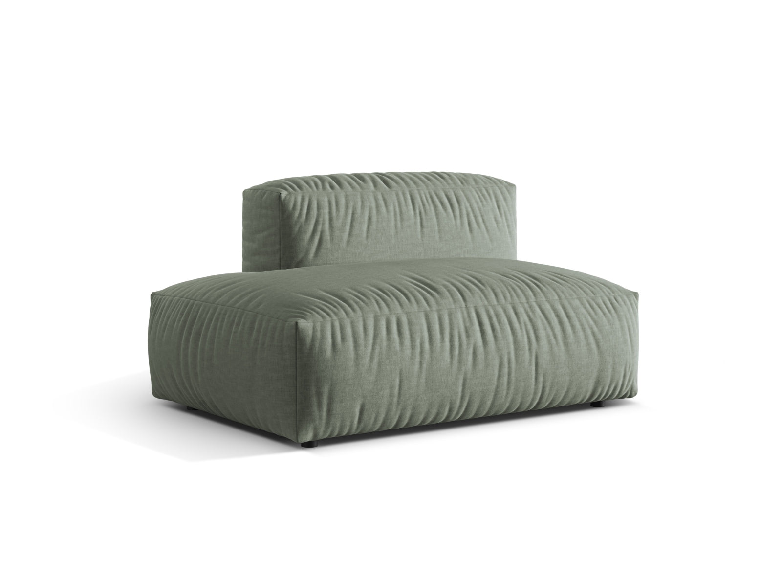 Elegantes Martina Sofa links 2 Sitzer in trendigem Moss Green-Boston, ideal für stilvolle Wohnräume, erhältlich bei KAQTU Design AG.