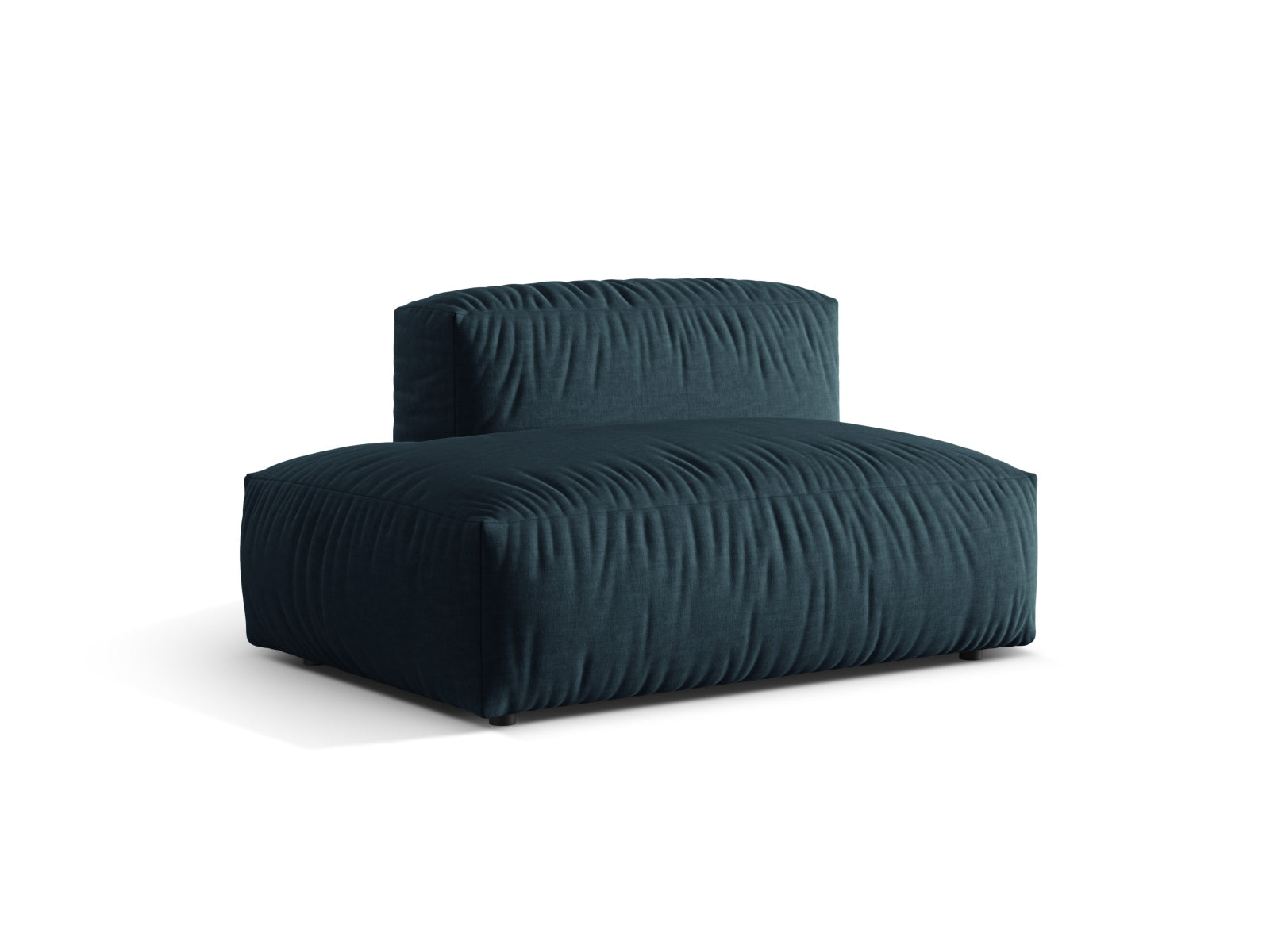Elegantes Martina Sofa links 2 Sitzer in stilvollem Blue Jeans-Boston, ideal für moderne Wohnräume, erhältlich bei KAQTU Design AG.