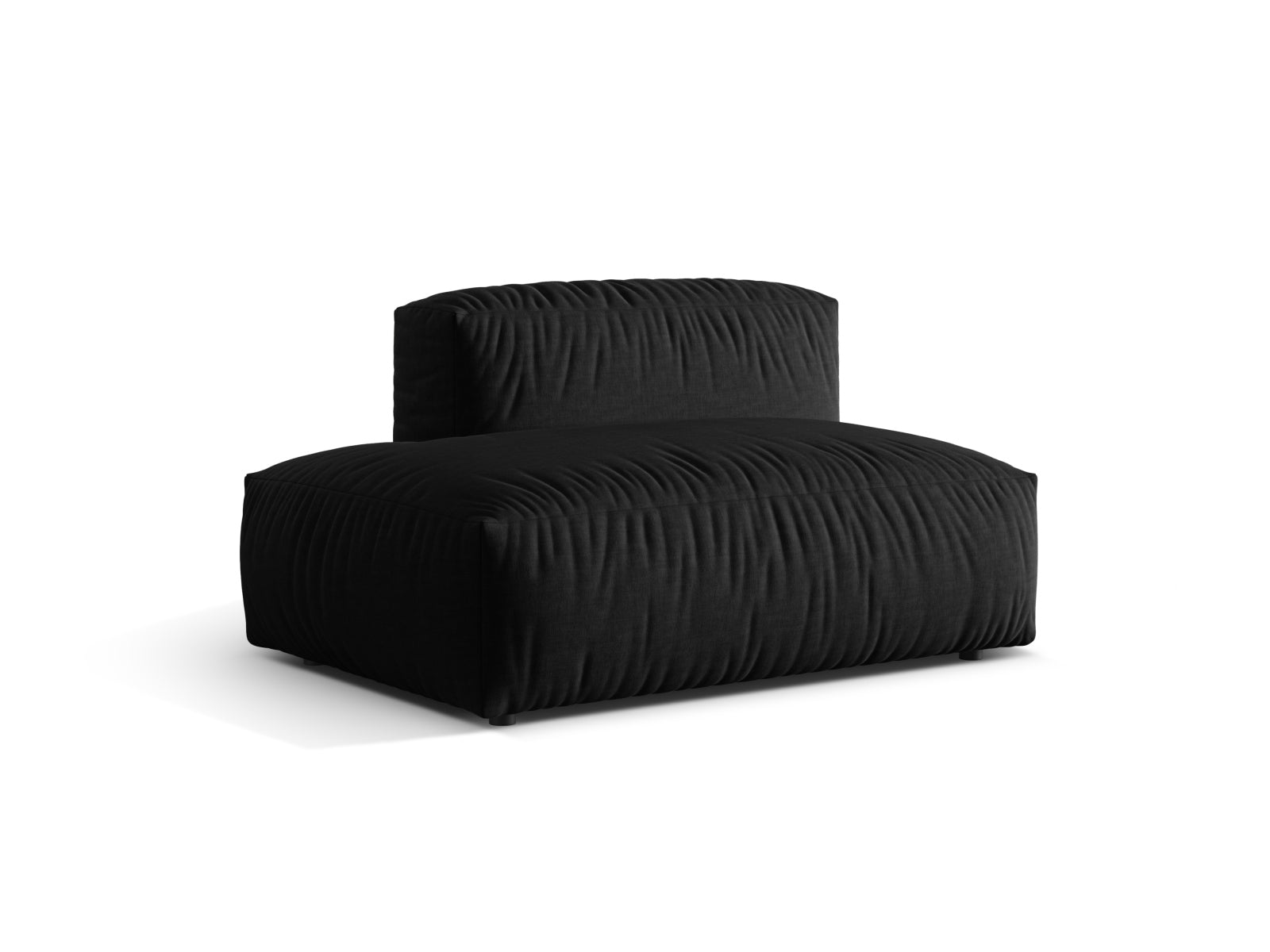 Elegantes Martina Sofa links 2 Sitzer in stilvollem Schwarz, ideal für moderne Wohnräume. Hochwertige Verarbeitung von Micadoni.