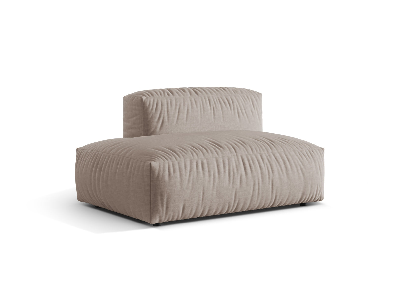 Elegantes Martina Sofa links 2 Sitzer in stilvollem Dunkelbeige, ideal für moderne Wohnräume, erhältlich bei KAQTU Design AG.