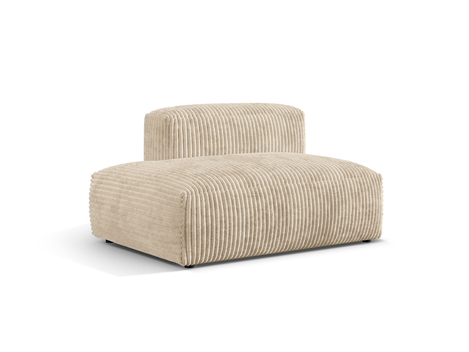 Elegantes Martina Sofa links 2 Sitzer in sanftem Light Beige-Tilia, ideal für stilvolle Wohnräume, erhältlich bei KAQTU Design AG.