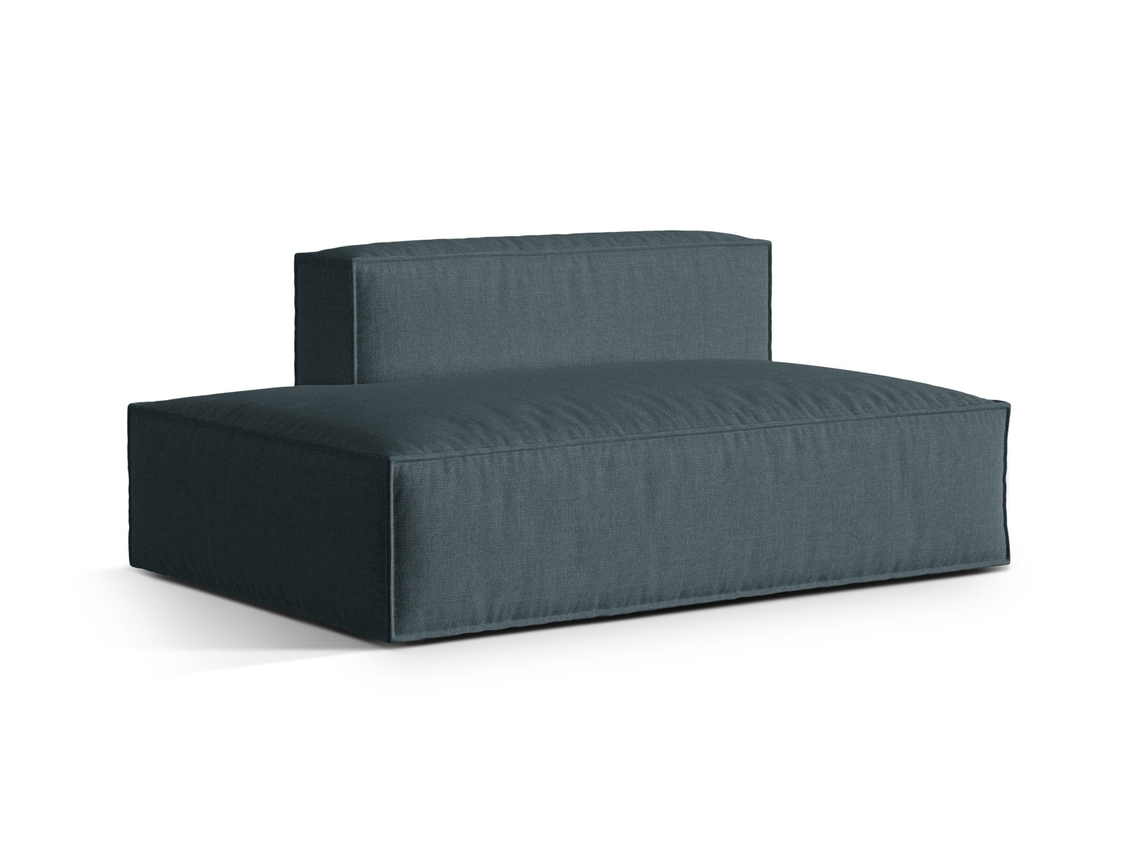 Modulares 3-Sitzer Sofa links Nuria in trendigem Petrol, perfekt für gemütliche Abende und stilvolle Einrichtungsideen.