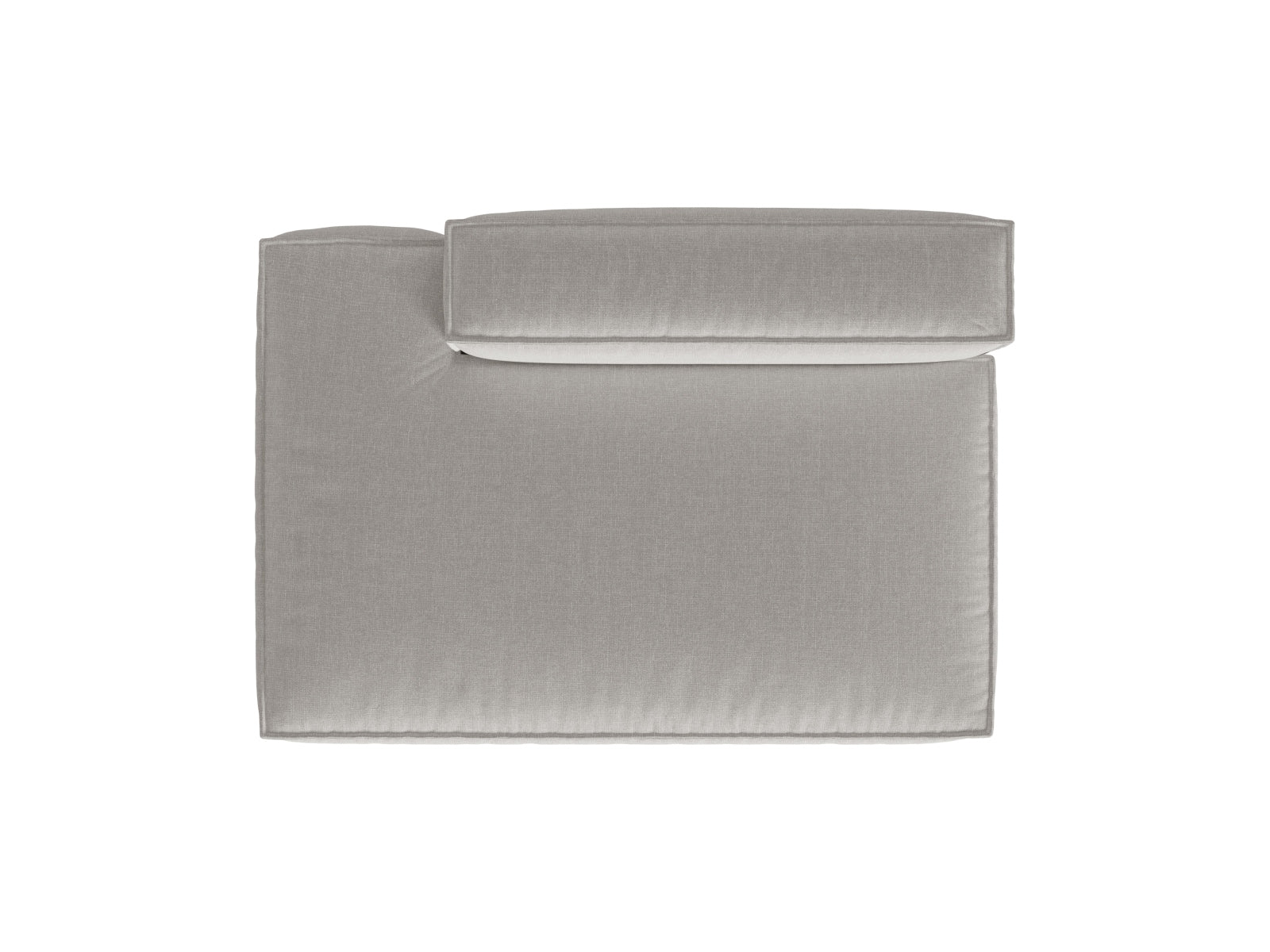 Elegantes 3-Sitzer Sofa links Nuria in stilvollem Grau, ideal für entspannte Stunden und modernes Interieur.