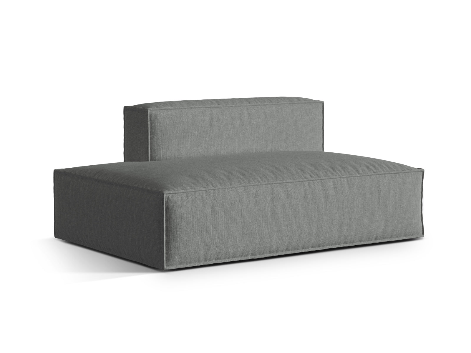 Modulares 3-Sitzer Sofa links Nuria in stilvollem Grauton, perfekt für zeitgemäße Wohnkonzepte und entspannte Atmosphäre.