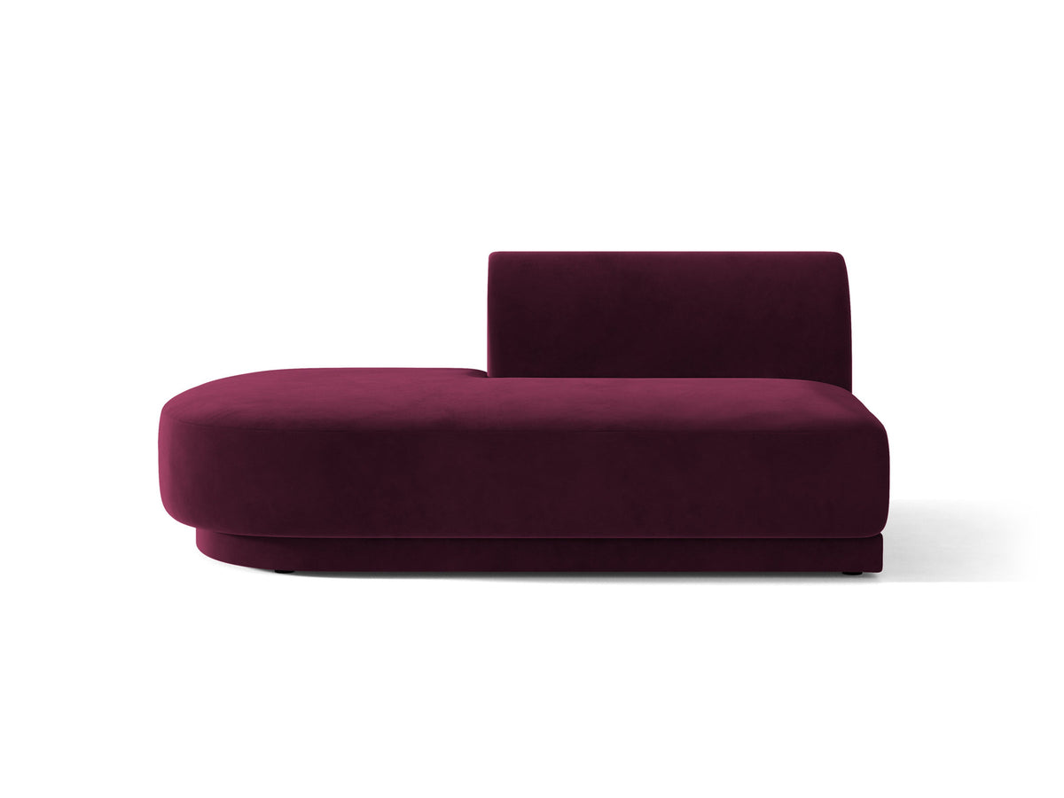 Modulares Sofa Miley von Micadoni, offener Zweisitzer links in Dunkelbeige mit Bluvel-Stoffbezug und schwarzen Kunststoffbeinen.