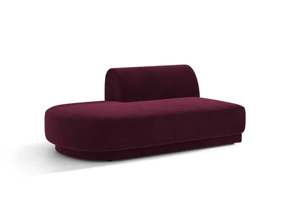 Modulares Sofa Miley von Micadoni, offener Zweisitzer links in Dunkelbeige mit Bluvel-Stoffbezug und schwarzen Kunststoffbeinen.