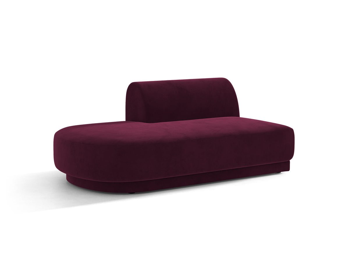 Modulares Sofa Miley von Micadoni, offener Zweisitzer links in Dunkelbeige mit Bluvel-Stoffbezug und schwarzen Kunststoffbeinen.