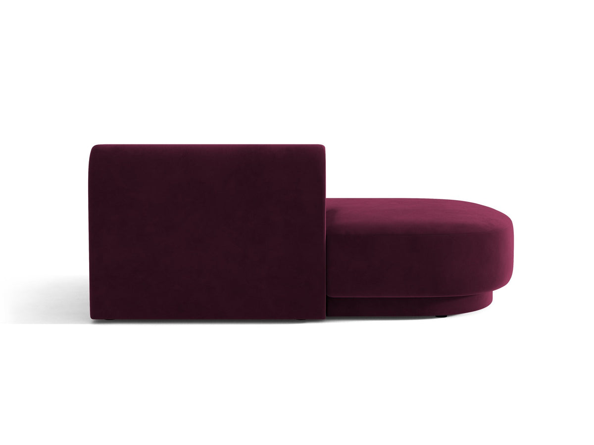 Modulares Sofa Miley von Micadoni, offener Zweisitzer links in Dunkelbeige mit Bluvel-Stoffbezug und schwarzen Kunststoffbeinen.