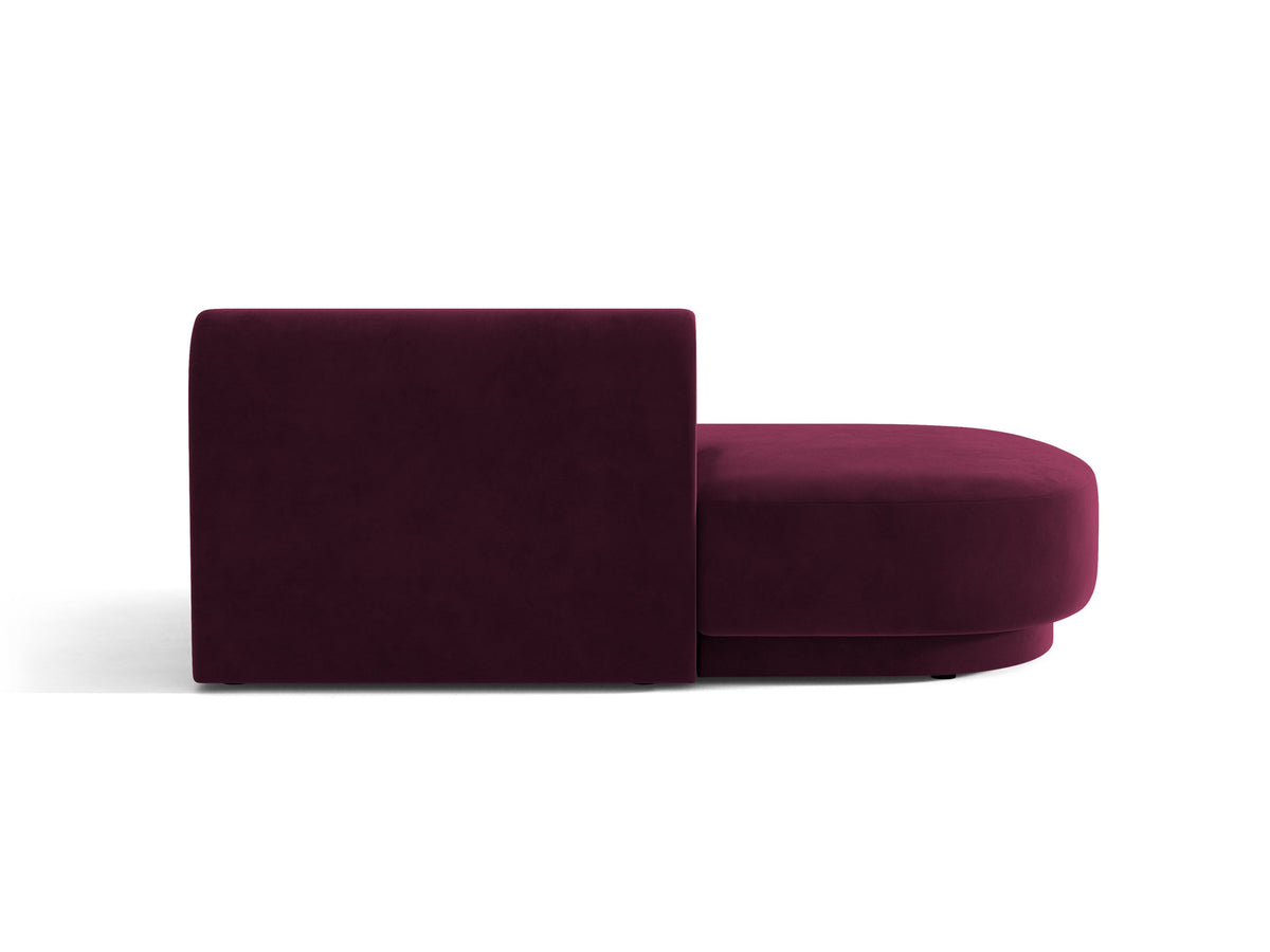 Modulares Sofa Miley von Micadoni, offener Zweisitzer links in Dunkelbeige mit Bluvel-Stoffbezug und schwarzen Kunststoffbeinen.