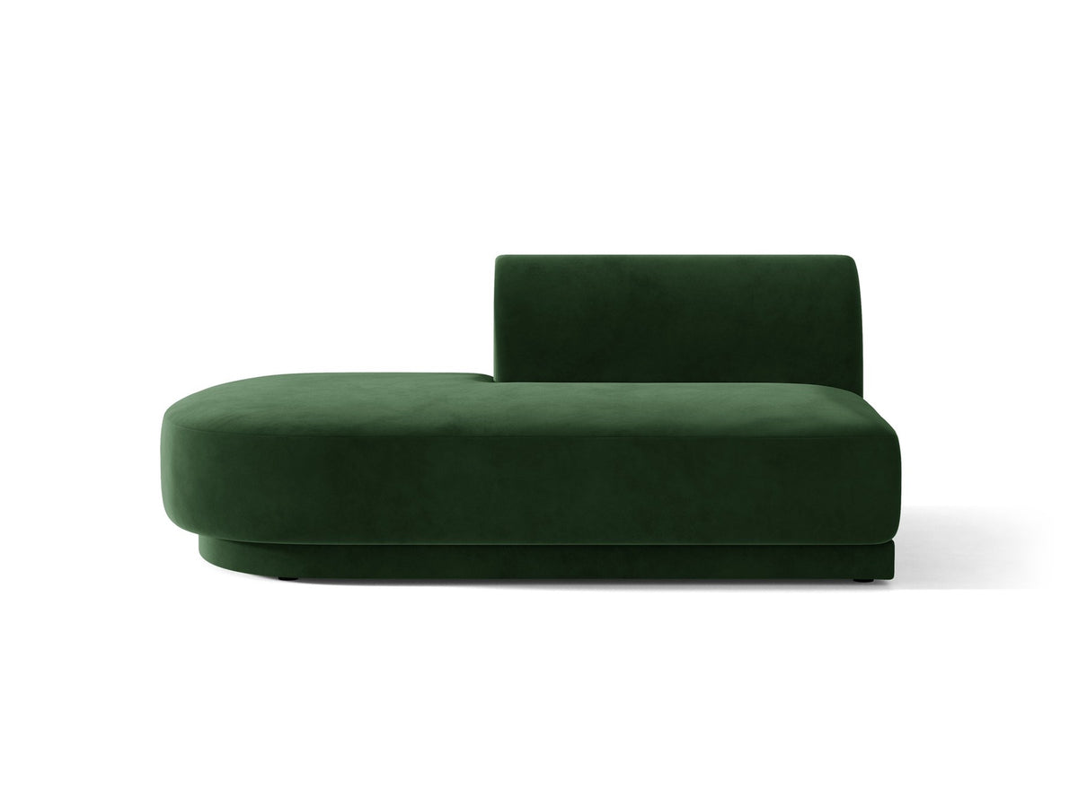 Modulares Sofa Miley von Micadoni, offener Zweisitzer links in Dunkelbeige mit Bluvel-Stoffbezug und schwarzen Kunststoffbeinen.