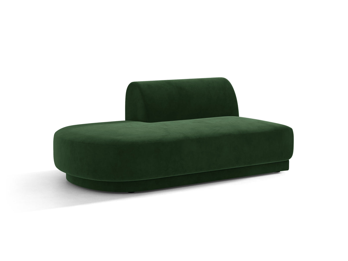 Modulares Sofa Miley von Micadoni, offener Zweisitzer links in Dunkelbeige mit Bluvel-Stoffbezug und schwarzen Kunststoffbeinen.