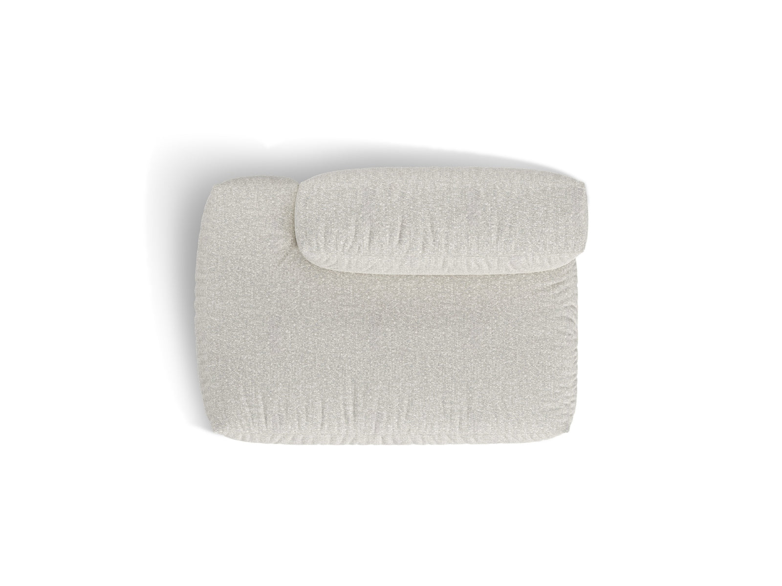 Modernes 2-Sitzer Sofaelement links Martina in trendigem Grey Beige Melange, perfekt für kreative Raumgestaltungen und gemütliche Entspannung.
