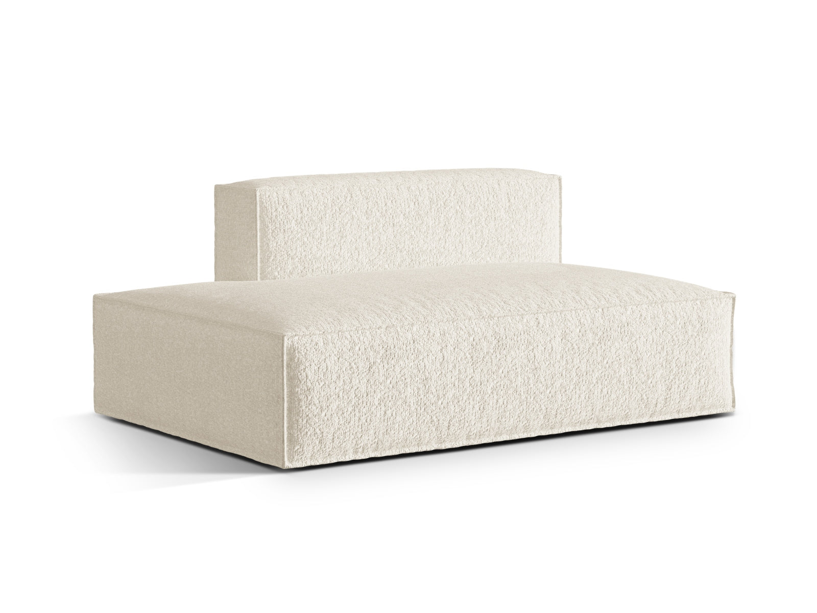 Stilvolles, linksseitiges 3-Sitzer Sofa Nuria Boucle in Ivory-Monet, perfekt für moderne Wohnräume und flexible Gestaltungsmöglichkeiten.